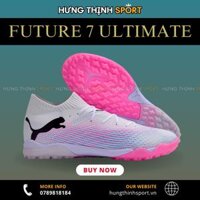 Giày Bóng Đá Puma Future 7 Ultimate Trắng Hồng Cổ Lửng TF