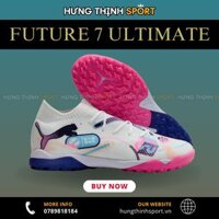 Giày Bóng Đá Puma Future 7 Ultimate Neymar Trắng Đế Hồng Tím Cổ Lửng TF