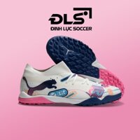 Giày Bóng Đá Puma Future 7 Ultimate Trắng Đế Xanh Hồng Cổ Lửng TF