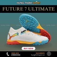 Giày Bóng Đá Puma Future 7 Ultimate Endo Trắng Đế Xanh Đỏ Cổ Lửng TF
