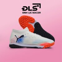 Giày Bóng Đá Puma Future 8 Ultimate Trắng Xanh Đỏ Cổ Cao TF