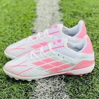 Giày Bóng Đá Trắng Hồng Cổ Cao Khâu Full Để