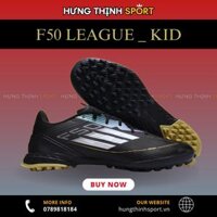 Giày Bóng Đá Trẻ Em Adidas F50 League Đen Đế Vàng TF