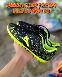 GIÀY BÓNG ĐÁ TRẺ EM - ATOM ĐEN