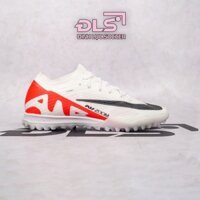 Giày Bóng Đá Trẻ Em Nike Vapor 15 Elite Trắng Vạch Đen Gót Đỏ TF