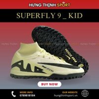 Giày Bóng Đá Trẻ Em Nike Mercurial Superfly 9 Elite Trắng Sữa Cổ Cao TF
