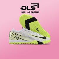 Giày Bóng Đá Trẻ Em Nike Mercurial Vapor 16 Elite Xám Xanh Chuối Vạch Đen Cổ Lửng TF