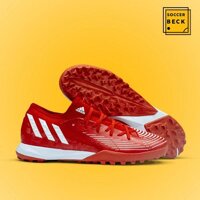 Giày Bóng Đá Trẻ Em TQ Adidas Predator Edge.3 Đỏ Vạch Trắng HQ TF