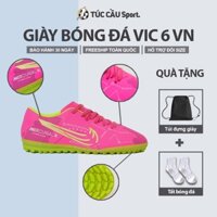 Giày bóng đá Vic 6 VN đế đệm AirZoom giảm chấn êm ái, khâu full đế (Tặng kèm: Tất bóng đá + Túi đựng giày)