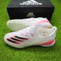 Giày Bóng Đá X Ghosted TF trắng vạch hồng - Mẫu mới 2020 - Tặng kèm tất chống trơn