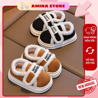 Giày Bông Lông Cừu Trẻ Em Quai Dán Siêu Xịn Mới Nhất 2024