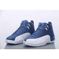 Giày bóng rổ Jordan 12 RETRO AJ12 Trắng xanh cao 130690-404 Nam 40-47.5 1CH0