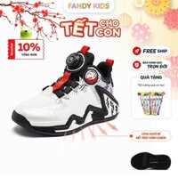 Giày Bóng Rổ Phòng Chân Bẹt HOBIBEAR GS8188 Fandy Kids Đế Eva TPR Khóa Xoay - Bảo Hành Keo Trọn Đời