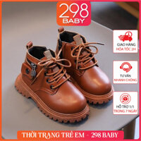 Giày Boot Bé Trai,  Bé Gái, Cá Tính Cực Ngầu, Boot Giả Túi Siêu Chất, Bé 1–6 Tuổi G021 -298BABY