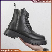 Giày boot (bốt) cổ cao cỡ lớn 45 46 47 48 cho nam cao to chân ú bè. Big size combat boots for wide feet - BT244