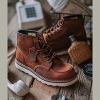 Giày Boot cao cổ da sáp. BT05 mang kết hợp với quần Jean Kaki hoặc quần lửng, mang phong cach