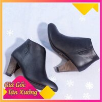 Giày Boot Cao Gót 6cm Da Bò Thật Hàng Xuất Pixie P760