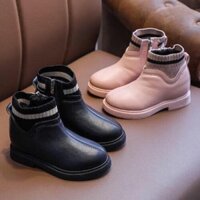 Giày boot cổ len lót lông cho bé gái