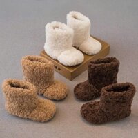 Giày boot cổ ngắn lông cừu hàng QCCC bé gái