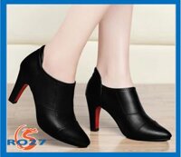 Giày boot cổ thấp chỉ nối Rosata RO27
