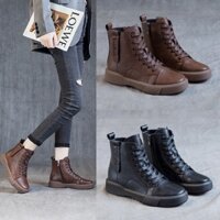 GIÀY BOOT CỔ THẤP NAM NỮ 100% DA BÒ CAO CẤP THỜI TRANG XUÂN THU ĐÔNG (hàng có sẵn)