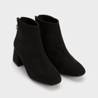 Giày Boot Da Lộn Gót Vuông Kéo Khoá HAPAS - 9BOT601 x