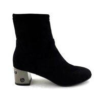 Giày Boot Da Lộn Nữ Đen 83.1