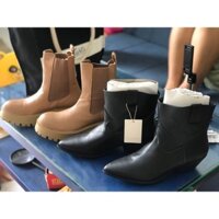 Giày Boot Da Nữ Cao Gót Pull&Bear