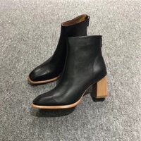 Giày boot đế gót gỗ fullbox