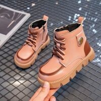 Giày boot martin cổ ngắn thời trang mùa đông hàn quốc mới cho bé gái