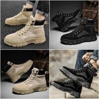Giày Boot Nam - Boots Combat Đế Cao cổ xưa trang điểm 2 Màu GN427