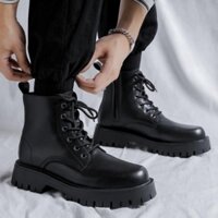 Giày Boot Nam - Boots Combat Đế Chunky khóa cài GN424