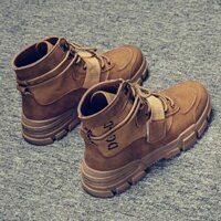 Giày boot nam cao cổ đế thể thao da lộn Hàn Quốc