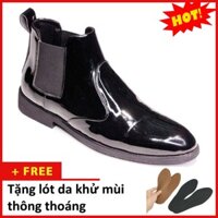 Giày Boot Nam Cổ Chun Da Bóng Thời Trang CB520bong(L)sp13