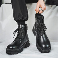 Giày Boot Nam - Combat Boots KINFO Khóa Kéo Đế Cao Mẫu Mới Nhất GN460 Siêu Thị Mua Sắm Sale