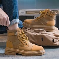 Giày Boot Nam - Combat Boots Đế Dày Kiểu truyền thống 2 Màu GN420