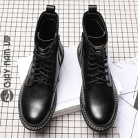 Giày boot nam da bò cao cổ khỏe khoắn cá tính (GNK159)