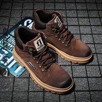 Giày boot nam da bò Hàn Quốc cổ cao sành điệu (GNK86)