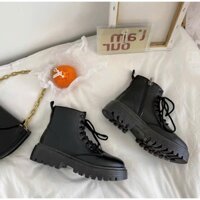 Giày Boot Nữ 4cm cổ cao khoá kéo bên hông cá tính dễ phối đồ