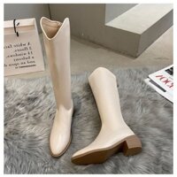 Giày boot nữ cao cổ có khoá kéo