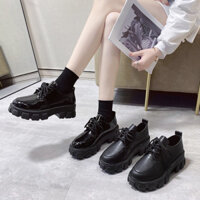 Giày Boot nữ cao gót cổ thấp ulzzang đi học giá rẻ haniva GD002