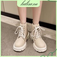 Giày boot nữ chiến binh cao cấp kiểu ulzzang phong cách Hàn Quốc giát rẻ HALISA GD012