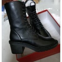 giày boot nữ cổ cao cao gót/ chăn đậu nành
