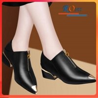 Giày boot nữ cổ thấp 4 phân hàng hiệu rosata ro305