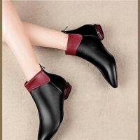 Giày boot nữ cổ thấp cao cấp