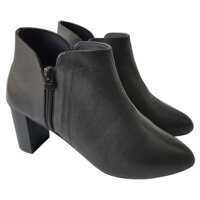 Giày Boot Nữ Cổ Thấp Da Bò Thật BIGGBEN Cao 7 phân BON6 - Đen - 35