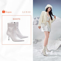 Giày Boot Nữ Cổ Thấp Mũi Nhọn Đế nhọn 5cm Cá Tính Sang Trọng Sành Điệu || LINIE Kyliee Ankle Boots 621-5