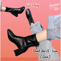 Giày Boot Nữ Dáng chữ A Gân Giữa Chỉnh Form Boot AAA Phong Cách Hàn Quốc Boot Nữ Cao Cổ Chất Da Mềm A66