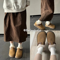 Giày Boot Nữ Đi Tuyết Lót Lông Thú Siêu Mềm Chống Lạnh Giày Cotton Dày Dặn 2 Lớp Hàng Chuẩn QC DL3 Bellestudio