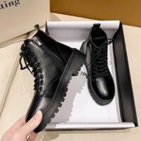 Giày boot ulazang nữ có khóa bên phong cách hàn quốc